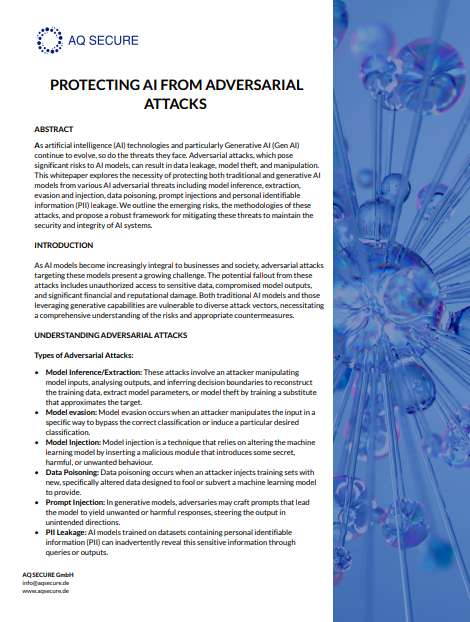 PROTECTING AI FROM ADVERSARIAL ATTACKS