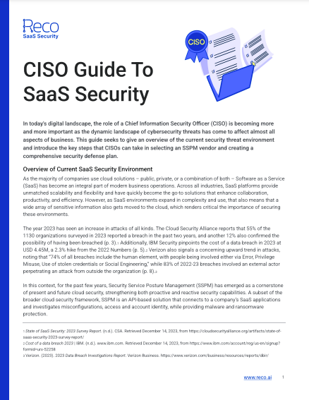 CISO Guide to SaaS Security