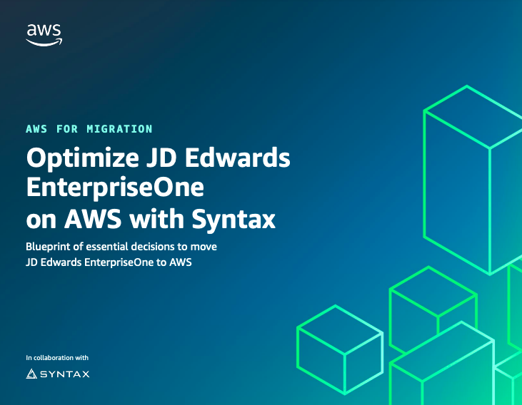 Optimize JD Edwards EnterpriseOne on AWS with Syntax