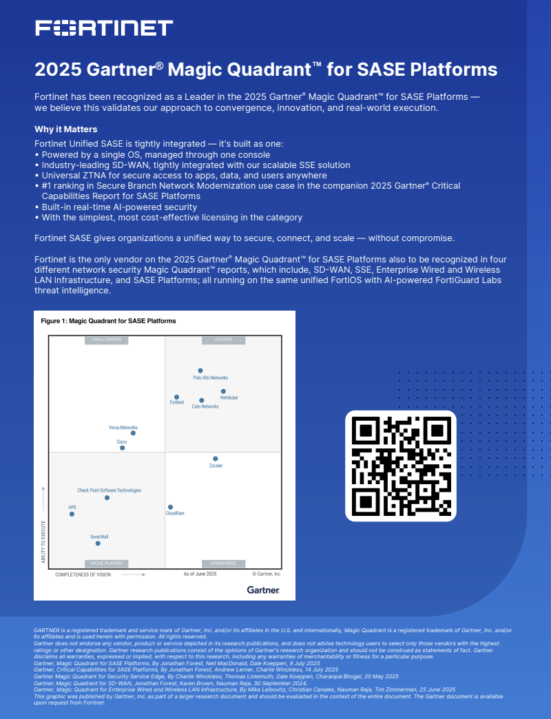 2025 Gartner® Magic Quadrant™ for SASE Platforms
